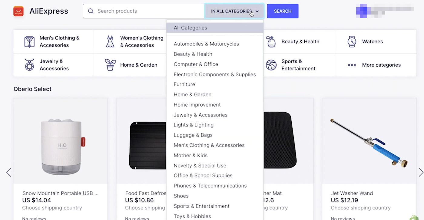 Oberlo app - importing products to your online store (oberlo marketplace)